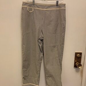 Talbots  Striped Chinos - blue and White